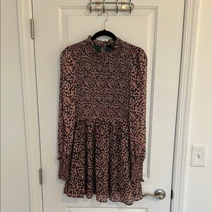 Floral Forever Green and Pink Floral Print Smocked Skater Dress (from Lulus)